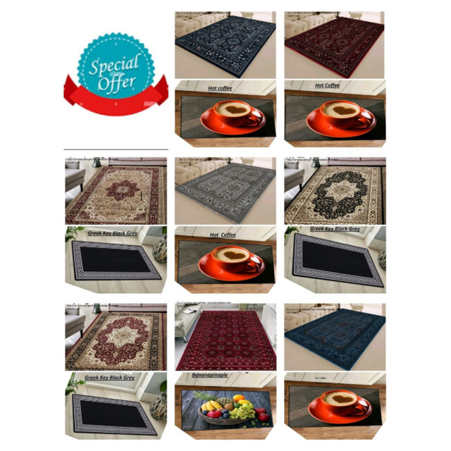 Modern Traditional Stylish Floral Rugs Large Area Rug for Living Room Bedroom Carpet