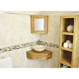 Couch Compact Solid Oak 550mm Single Vanity Unit