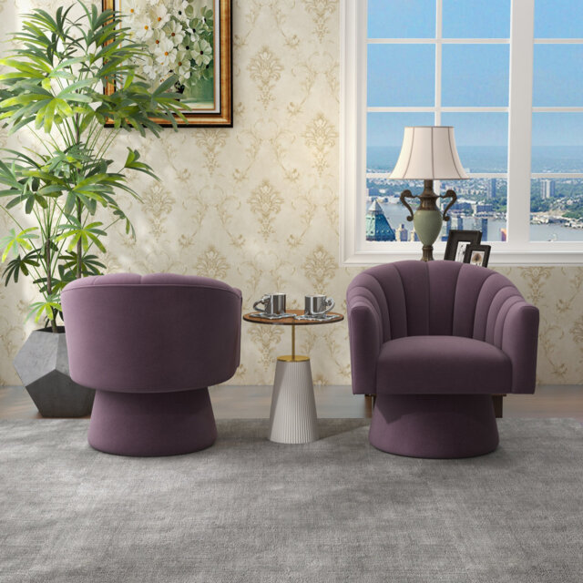 Avalina 64cm Wide Tufted Velvet Yes Barrel Chair