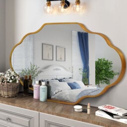Oval Bathroom Mirror, Aluminium Frame Vanity Mirror with 4mm HD Shatterproof Glass, Wall Mounted Portrait or Landscape