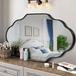 Oval Bathroom Mirror, Aluminium Frame Vanity Mirror with 4mm HD Shatterproof Glass, Wall Mounted Portrait or Landscape