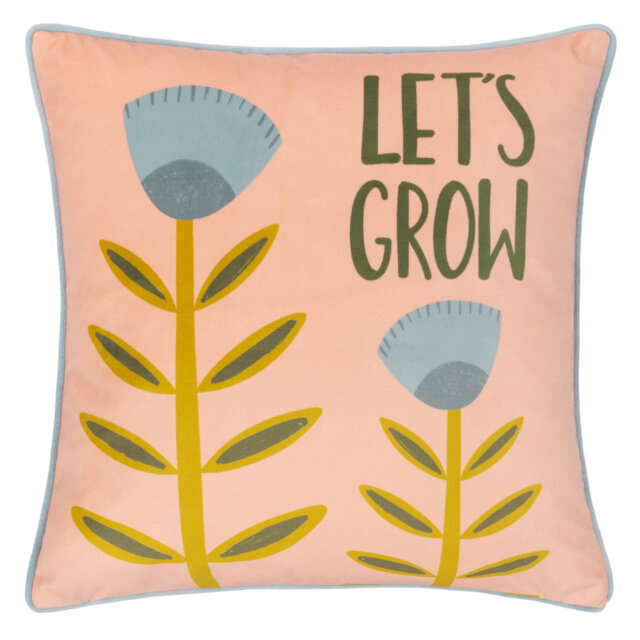 Floral Pink Square Cushion