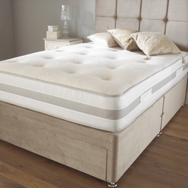 25cm Foam Free 1000 Pocket Sprung Mattress, Dual Sided, Med-Firm Feel, Low Motion Transfer, Hypoallergenic & Breathable Mattress