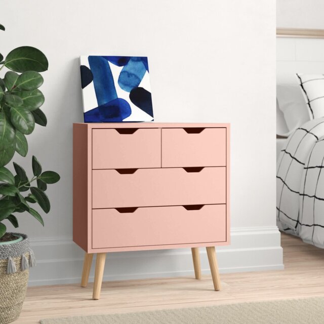 Neymar 4 Drawer 60Cm W Chest of Drawers