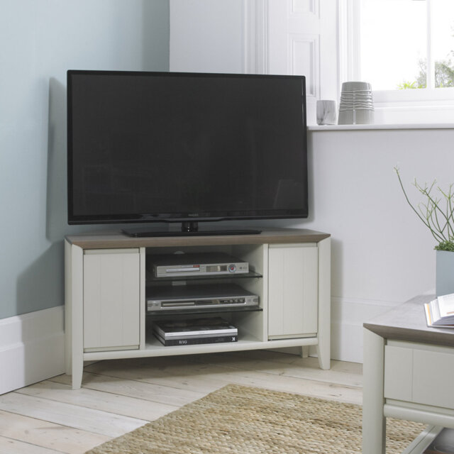"Izzie Unfinished Corner TV Stand for TVs up to 43"""