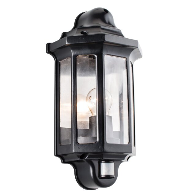Rozier Satin Black 40cm H Outdoor Wall Lantern
