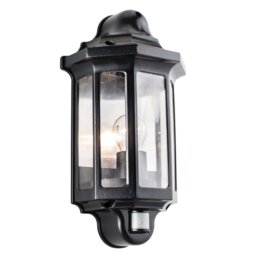 Rozier Satin Black 40cm H Outdoor Wall Lantern