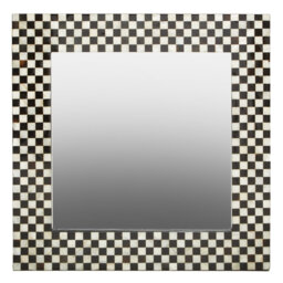 Circe Framed Wall Mounted Accent Mirror in Black/White