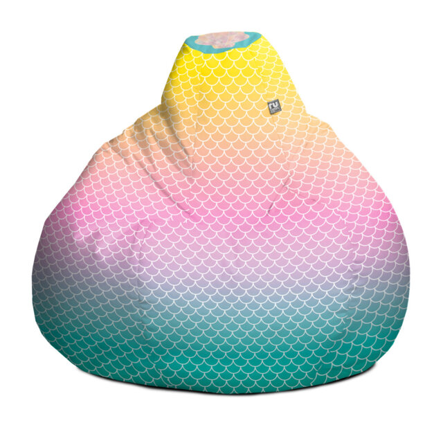 rucomfy Beanbags Tie-Dye Bean Bag Kids Printed Colourful Design Filled Childrens Chair. Durable Machine Washable Furniture. Pastel Colours, Indoor Fil
