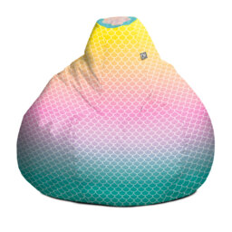 rucomfy Beanbags Tie-Dye Bean Bag Kids Printed Colourful Design Filled Childrens Chair. Durable Machine Washable Furniture. Pastel Colours, Indoor Fil