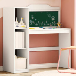 Desk With Open Storage And Chalkboard ROROS Engineered Wood Office Home