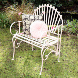Ornate Metal Painted Garden Chair 62Cm