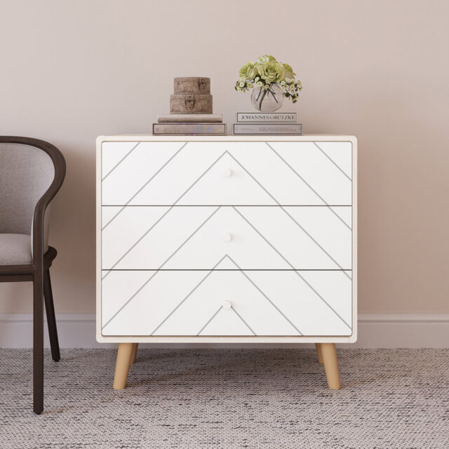 Sabine 3 Drawer 80Cm W Chest of Drawer