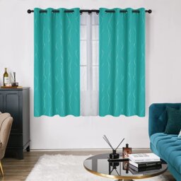 Senath Dotted Line Foil Printed Room Darkening Thermal Curtains