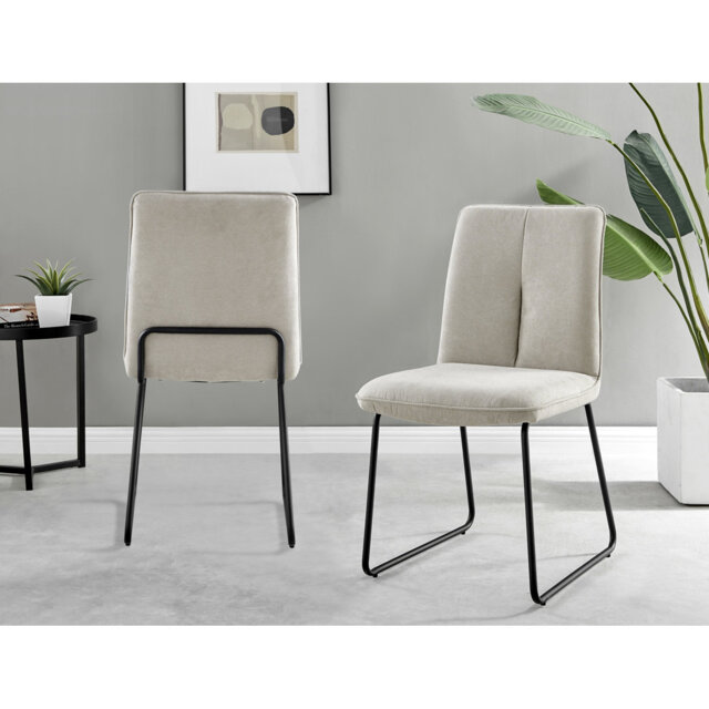 Eubanks Luxury Fabric Upholstered Dining Chair - Minimalist Modern Home