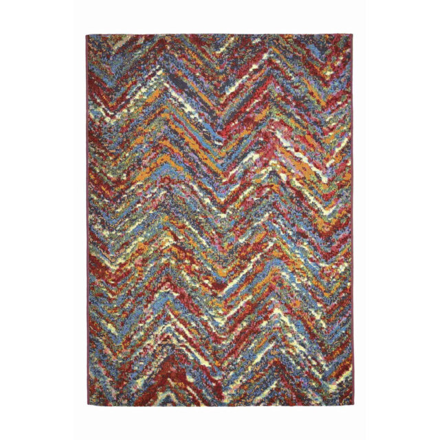 Chevron / Zig Zag Jacquard Indoor / Outdoor Area Rug