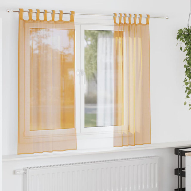 Vidaxl Voile Curtains With Loops 2 Pcs 140 Cm