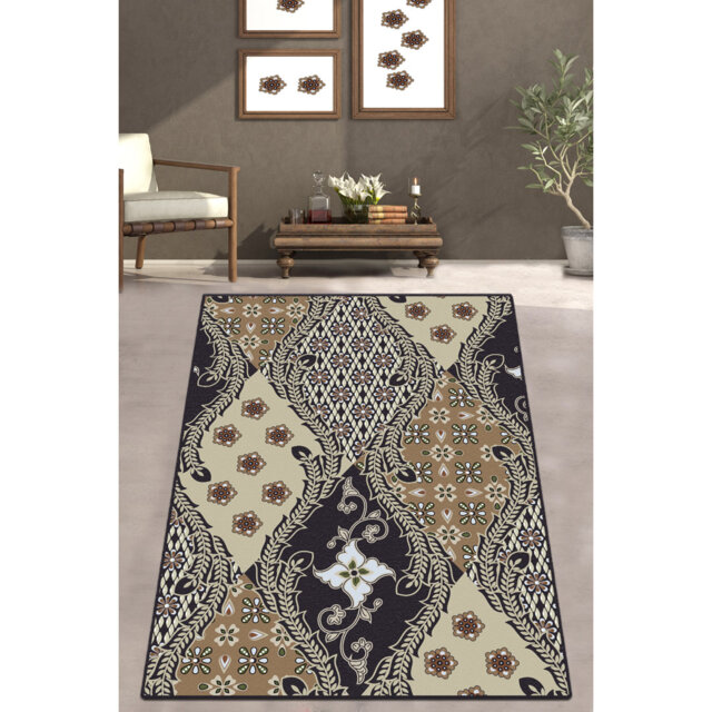 Sheppard Anatolia Shaggy Black/Beige Rug