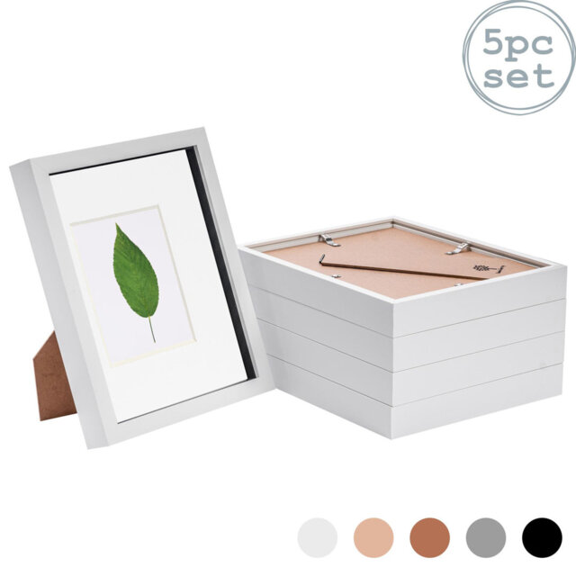 "Nicola Spring - 3D Box Photo Frames - 8 x 10"" with 4 x 6"" Mount"