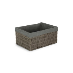 Wicker Paper Rope Storage Basket with Lining