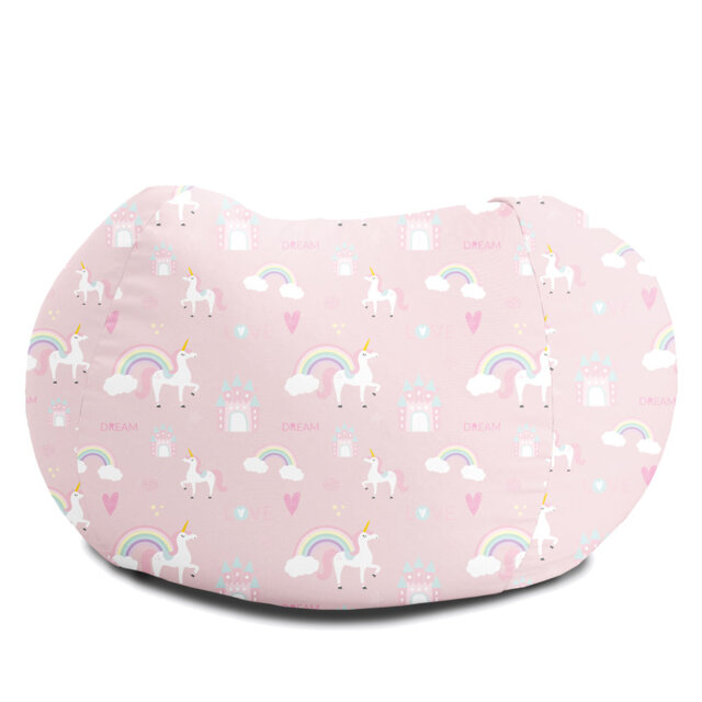 rucomfy Beanbags Printed Mini Slouchbag Bean Bag - Childrens Playroom, Bedroom - Machine Washable - Arrives Pre-Filled