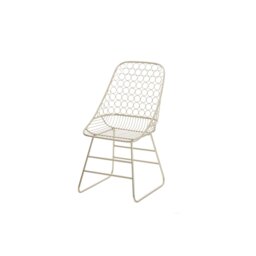 119.38cm H Upholstered Metal Slat Back Side Chair in Gold
