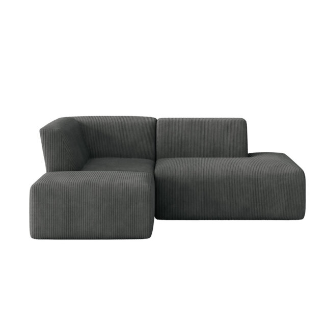 Berlare 3 - Piece Upholstered Corduroy Modular Sectional Sofa Set with Removable Ottoman – Fully Compressed, No Assembly Required