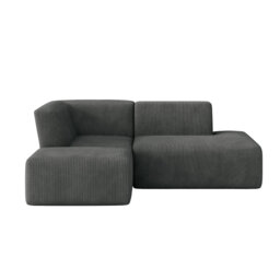 Berlare 3 - Piece Upholstered Corduroy Modular Sectional Sofa Set with Removable Ottoman – Fully Compressed, No Assembly Required