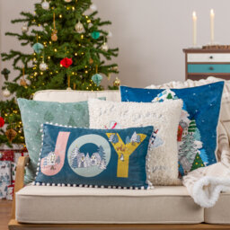 Christmas Together Snow Angels Square Cushion