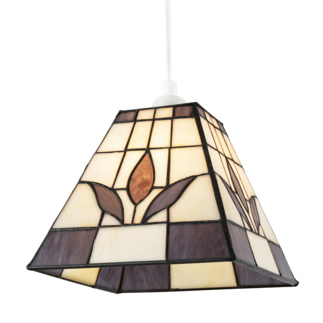 17cm H Glass Square Pendant Shade ( No Direct Attachment Method )
