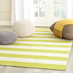 Lady Lake Hand-Hooked Cotton Green/Ivory Rug