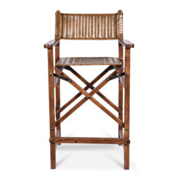 Genuine Leather Folding Bar Stool