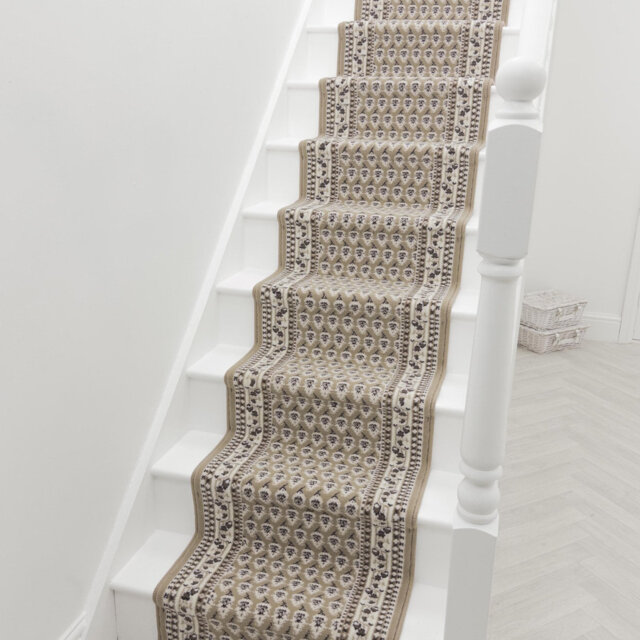 Peacock Beige Stair Runner – Soft & Durable Carpet Runner for Stairs & Staircases, Multiple Lengths