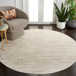 Machine Woven Cotton Ivory/Beige Rug