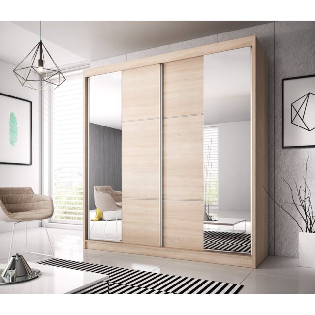 Latham 2 Door Manufactured Wood Wardrobe