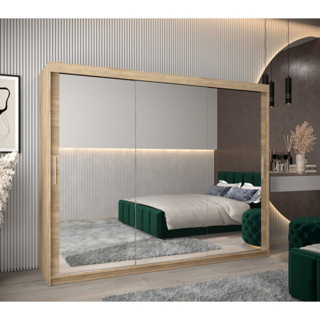 Melhado 3 Door Sliding Wardrobe