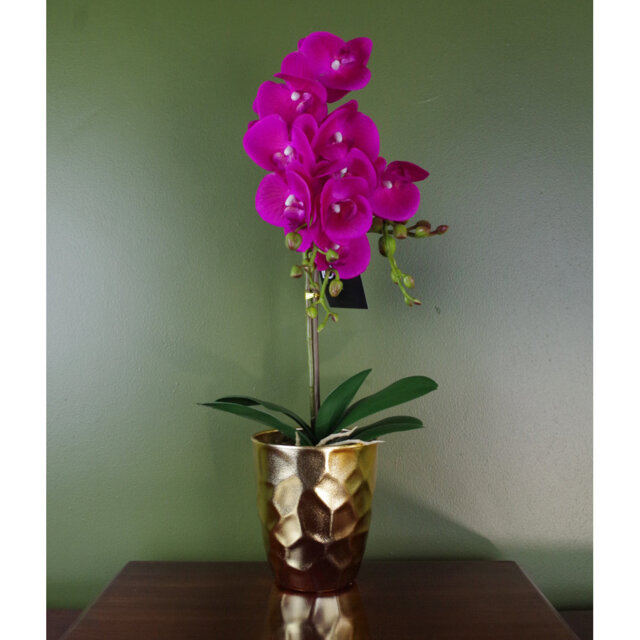 Plastic, Silk Artificial Arrangement in Pot