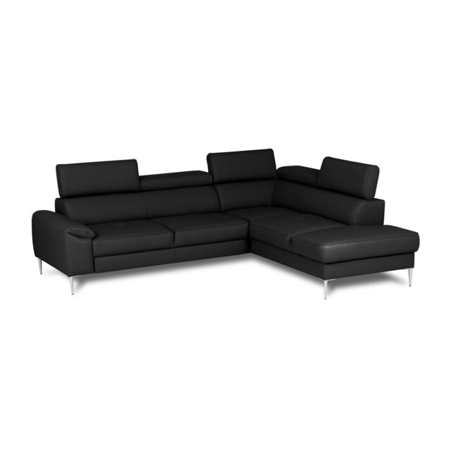Camden Real Leather Corner Sofa with Pull-Out Bed, Storage & Adjustable Headrests