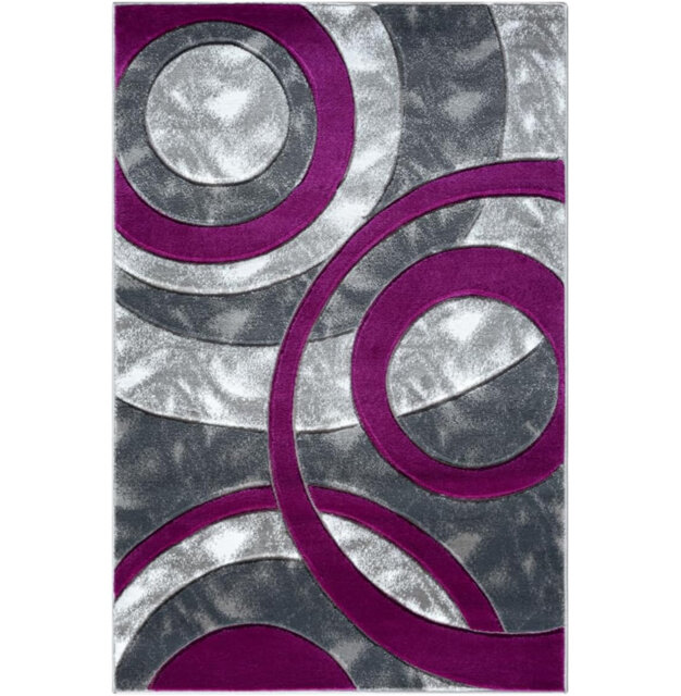 Purple 50x80cm Modern Indoor Floor Rug Super Soft High Dense Pile Non Slip Thick Area Rug