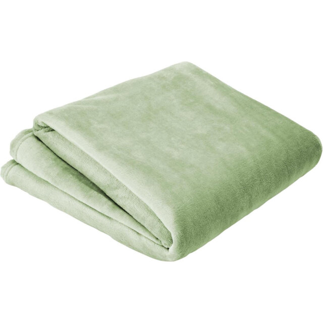 Fleece Throw Blanket Fluffy Super Soft Warm For Bed Sofa Couch Chair Lightweight And Cozy Solid Design Throw (Sage Green, 130 X 150 Cm)