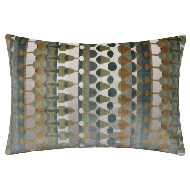 Metro Abstract Abstract Green Rectangular Cushion