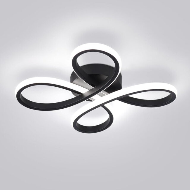 Camelia 4-Light Black LED Flush Mount