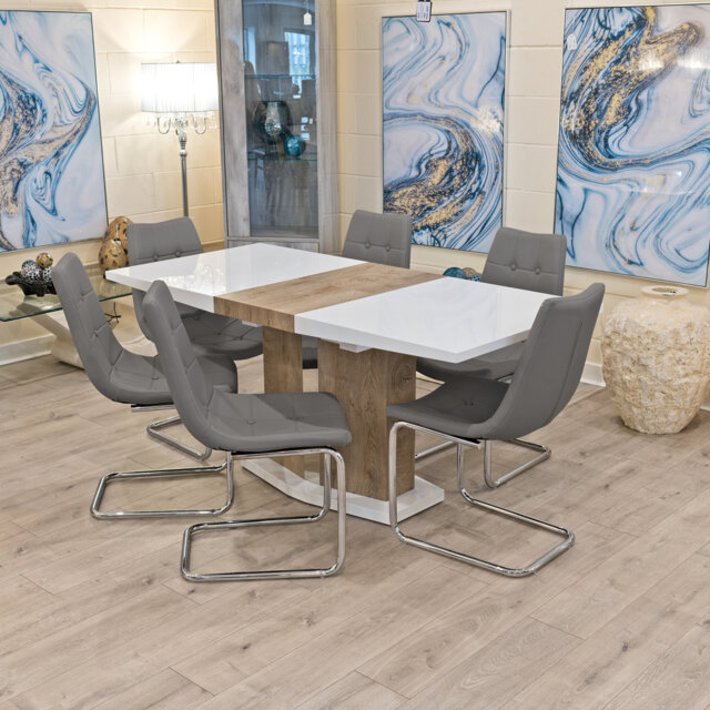 Ferland 6 - Person Butterfly Leaf Dining Set