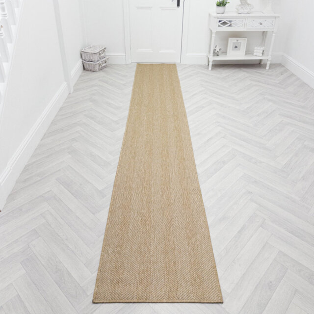Stripes Brown Indoor/Outdoor Hallway Runner Rug – Durable, Reversible & Hardwearing Carpet for Home or Garden