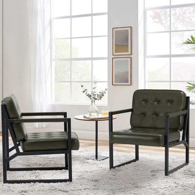Geraldina Faux Leather Armchair