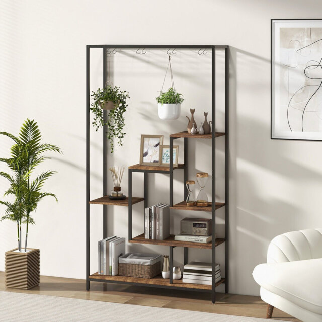 6-Tier Tall Plant Stand 180Cm Indoor Corner Plant Shelf Display Rack