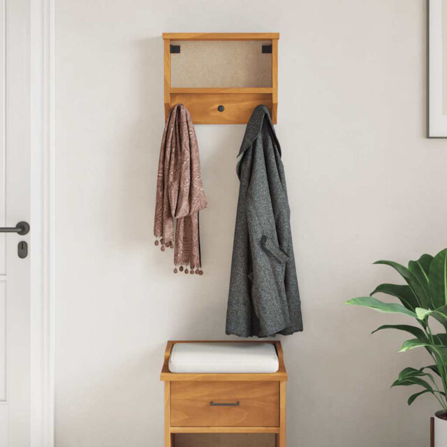 Solid Wood Wall Mounted Coat Rack