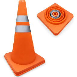 Cealie 18'' Collapsible Pop Up Traffic Warning Safety Cones Lightweight Car Van Caravan Motorhome