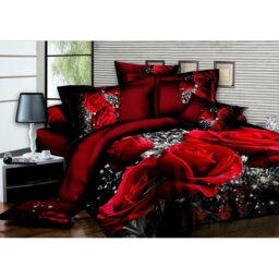 Cho 3D Design Complete Bedding Set Floral Fitted Sheet Duvet Cover With Pillowcase