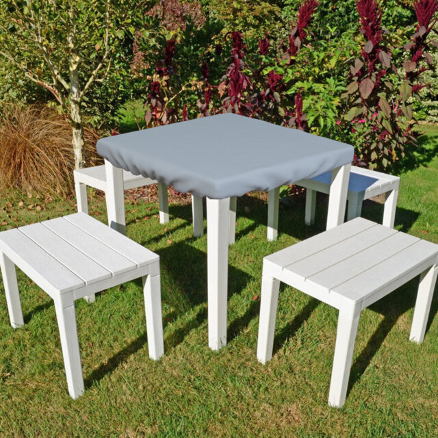 Heavy-Duty Multipurpose Square Patio Table Top Cover, Waterproof Outdoor UV-Resistant Table Cover